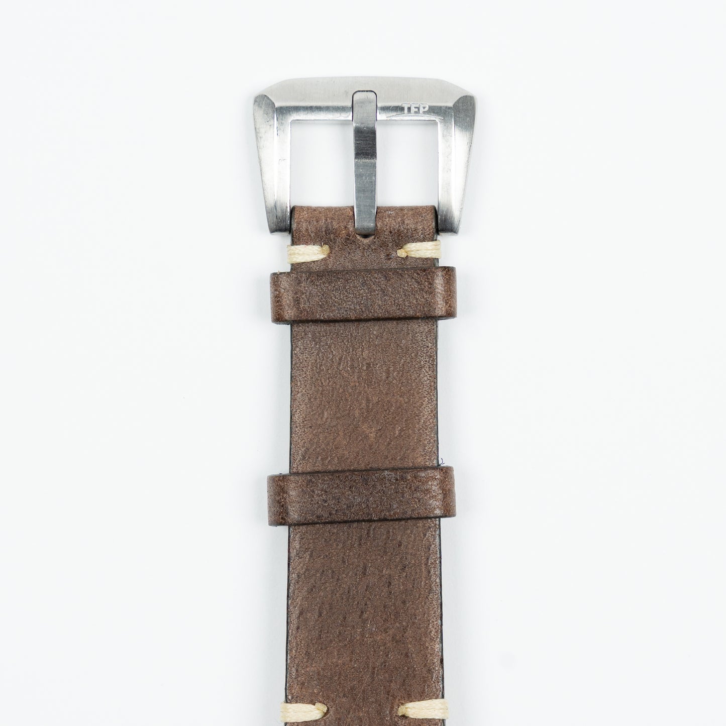 Cinturino Vintage in pelle - Grigio metallico