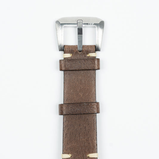Vintage Leather Strap - Metallic Grey