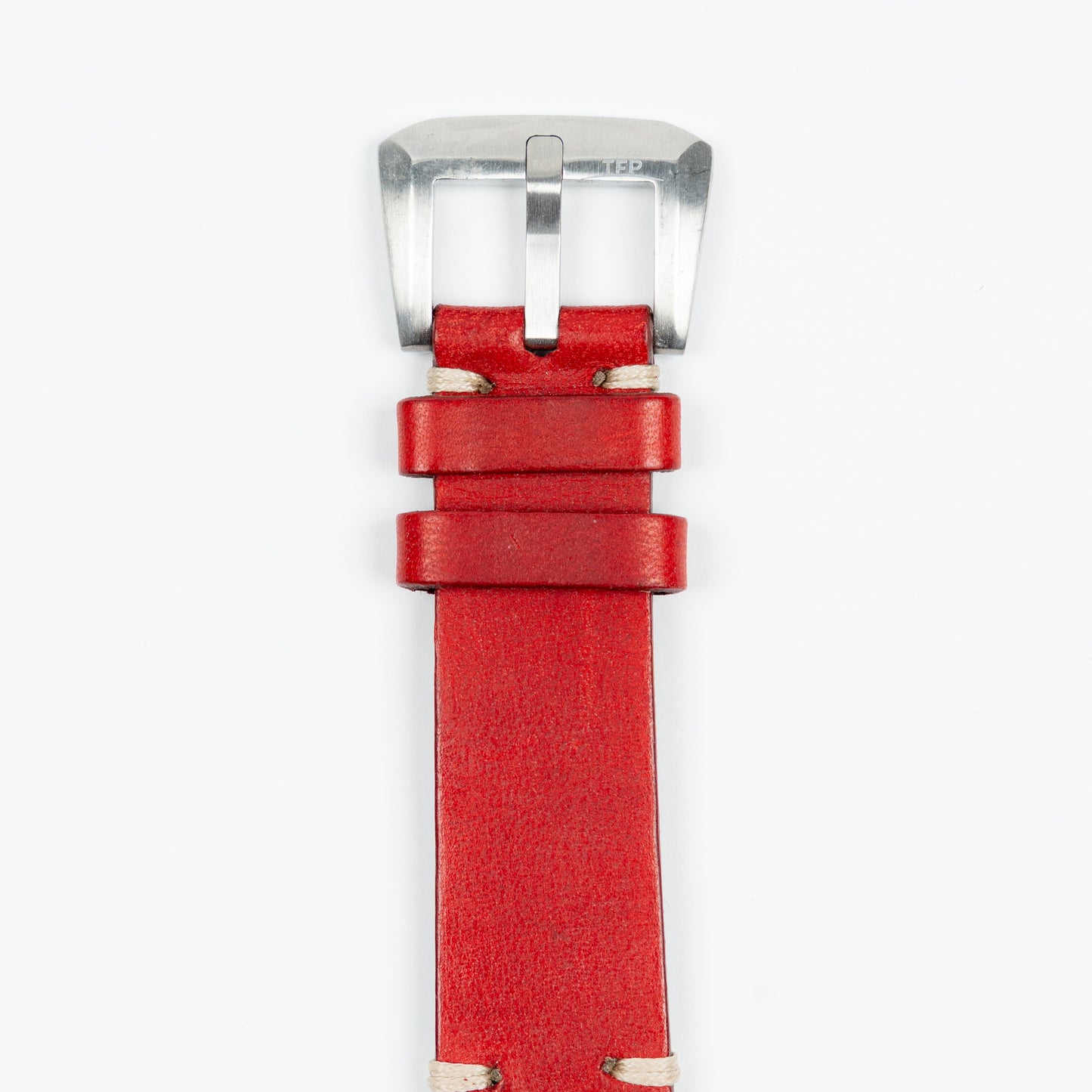 Cinturino Vintage in pelle - Rosso