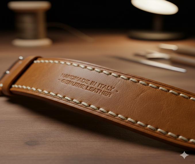 Changing the stitching color on a leather strap